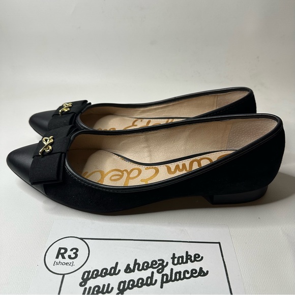 Sam Edelman Pointed Toe Finley Slip On Flats Womens Sz 7.5 Black - Picture 3 of 6